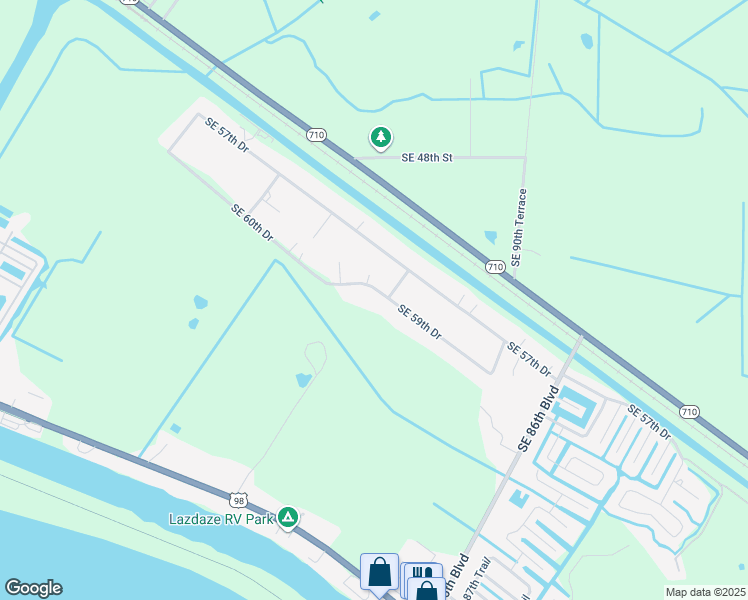 map of restaurants, bars, coffee shops, grocery stores, and more near 8424 Southeast 59th Drive in Okeechobee