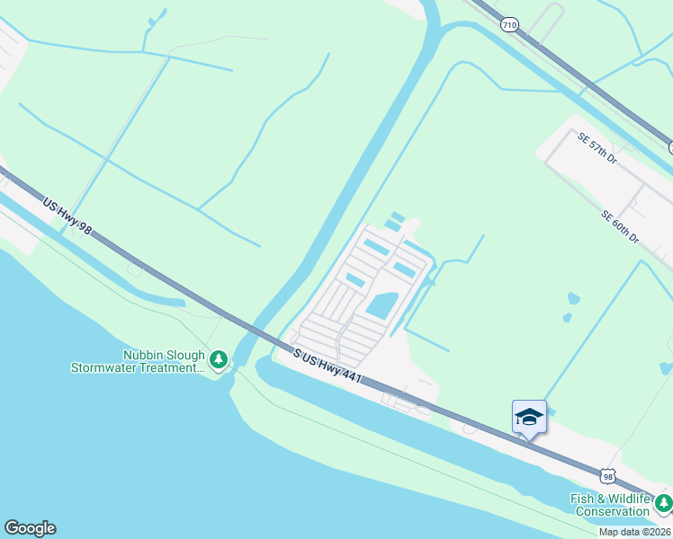 map of restaurants, bars, coffee shops, grocery stores, and more near 6401 Southeast 52nd Lane in Okeechobee