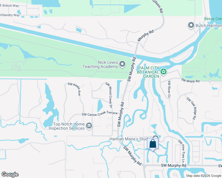 map of restaurants, bars, coffee shops, grocery stores, and more near 737 Southwest Wood Creek Drive in Palm City