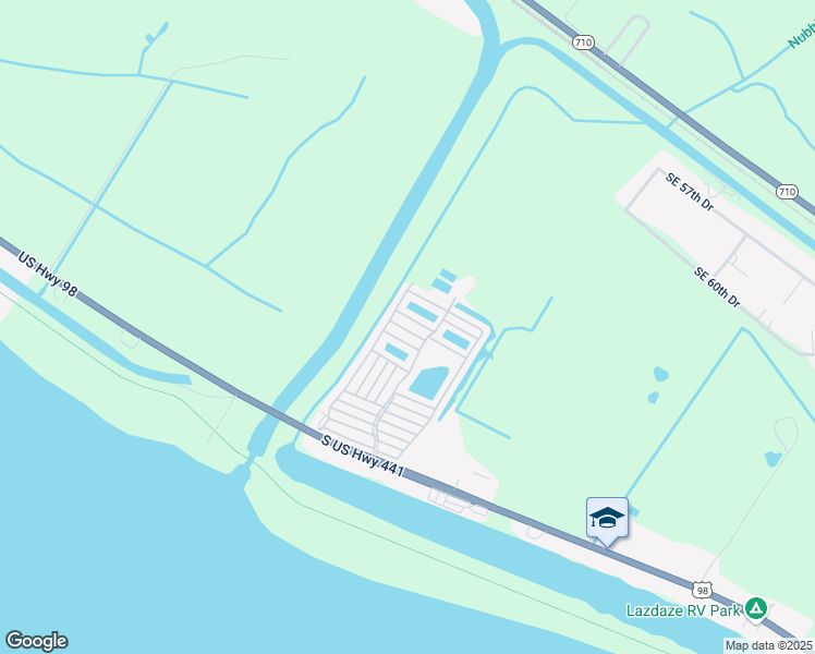map of restaurants, bars, coffee shops, grocery stores, and more near 6401 Southeast 52nd Lane in Okeechobee