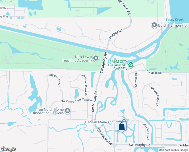 map of restaurants, bars, coffee shops, grocery stores, and more near 737 Southwest Wood Creek Drive in Palm City