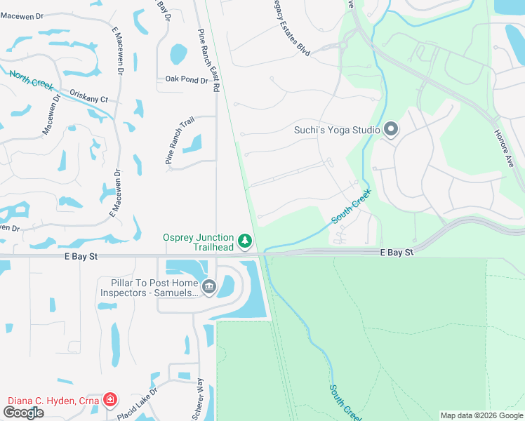 map of restaurants, bars, coffee shops, grocery stores, and more near Legacy Trail (Sarasota to Venice Rail-Trail) in Osprey