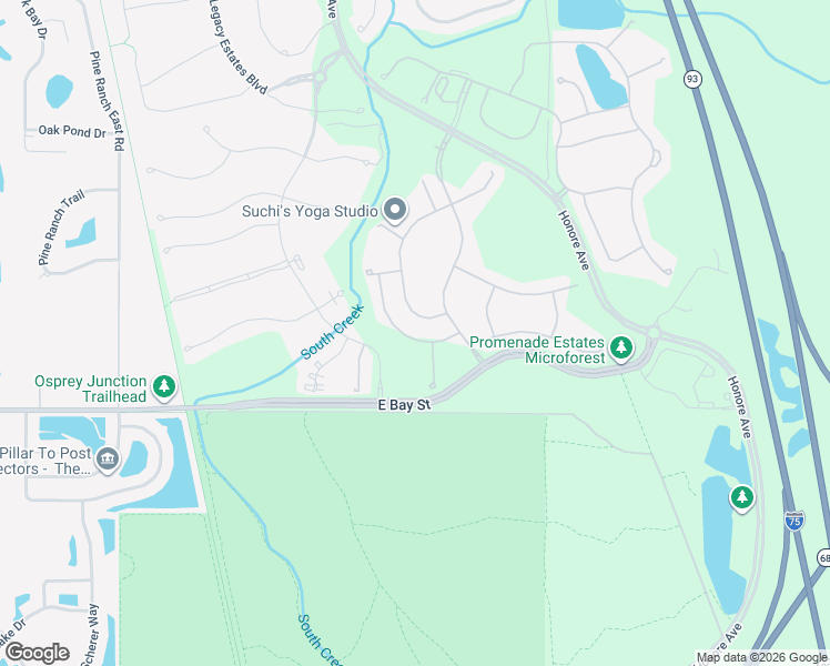 map of restaurants, bars, coffee shops, grocery stores, and more near 12688 Promenade Estates Boulevard in Sarasota