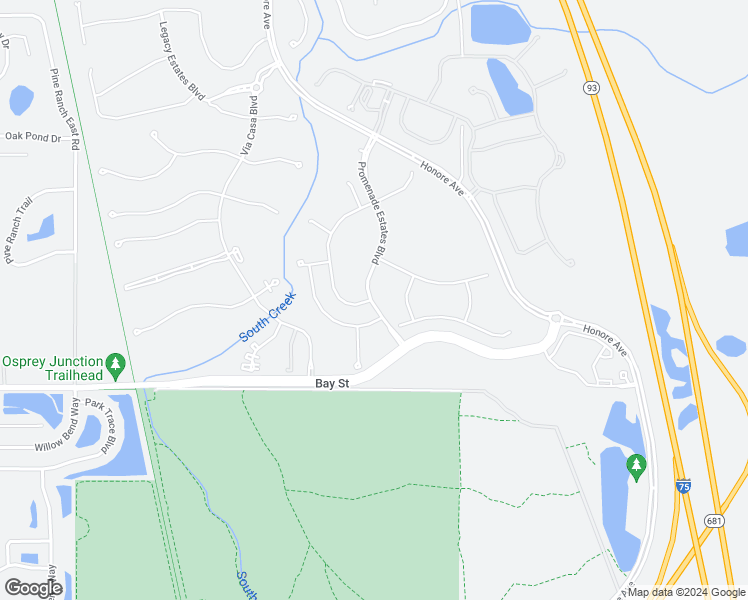 map of restaurants, bars, coffee shops, grocery stores, and more near 12688 Promenade Estates Boulevard in Sarasota