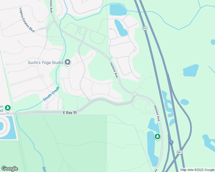 map of restaurants, bars, coffee shops, grocery stores, and more near Bay Street in Sarasota