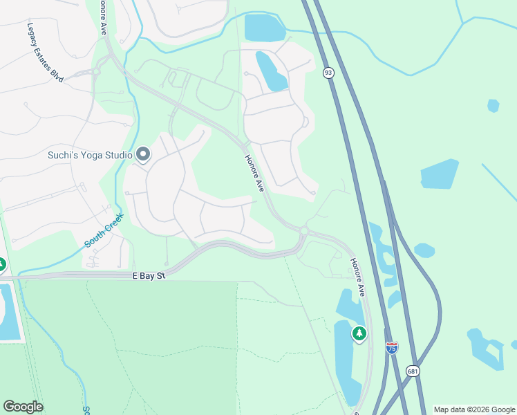 map of restaurants, bars, coffee shops, grocery stores, and more near Honore Avenue in Sarasota