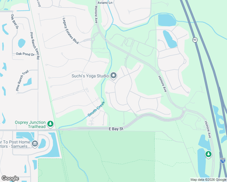 map of restaurants, bars, coffee shops, grocery stores, and more near 12627 Night View Drive in Sarasota