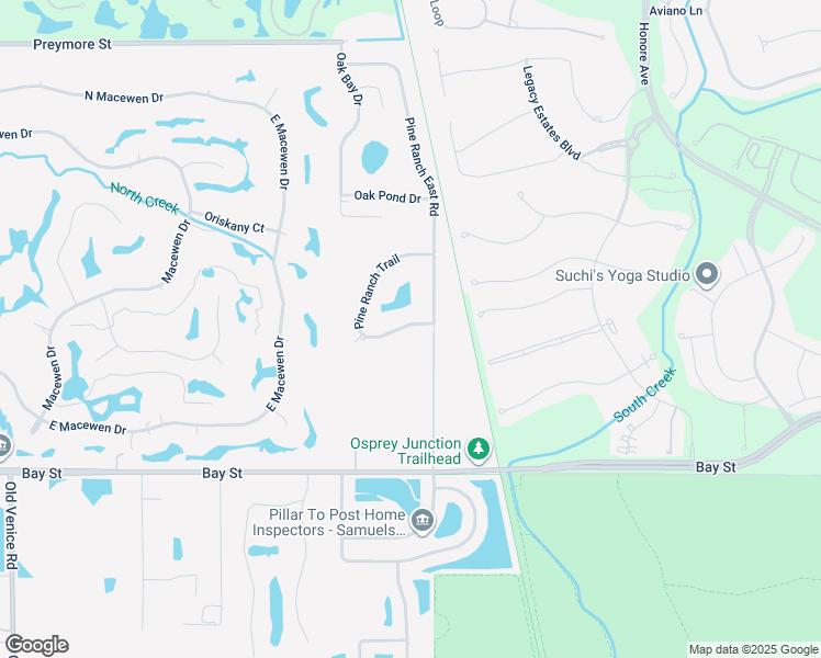 map of restaurants, bars, coffee shops, grocery stores, and more near 248 Pine Ranch Trail in Osprey