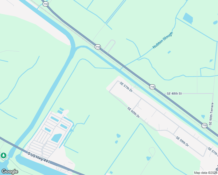 map of restaurants, bars, coffee shops, grocery stores, and more near 5855 Southeast 75th Trail in Okeechobee