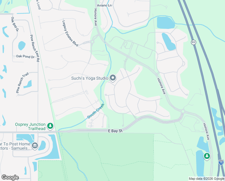 map of restaurants, bars, coffee shops, grocery stores, and more near 12627 Night View Drive in Sarasota