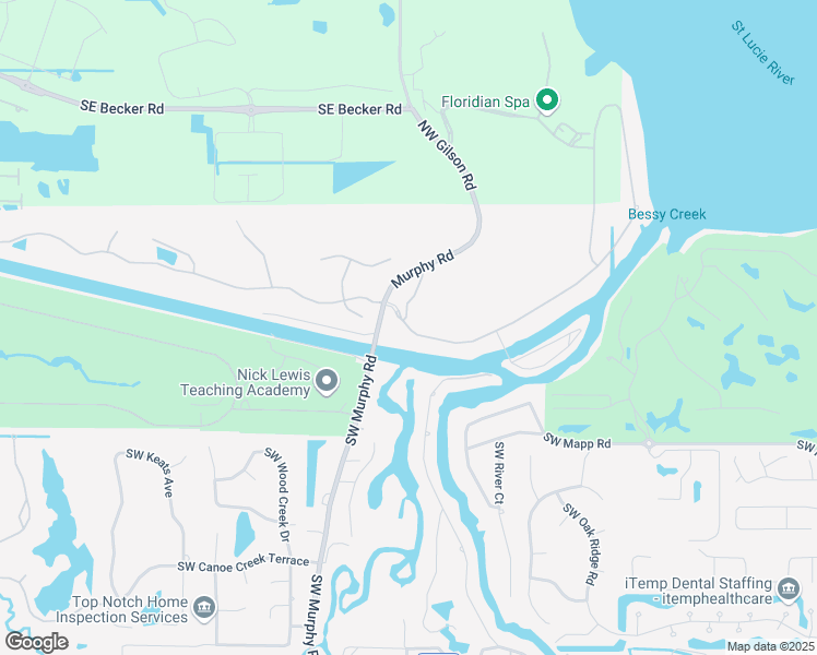 map of restaurants, bars, coffee shops, grocery stores, and more near 2802 Southwest Rivers End Way in Palm City