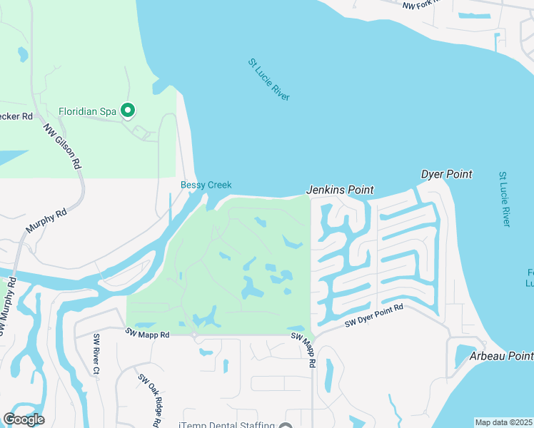 map of restaurants, bars, coffee shops, grocery stores, and more near 131 Southwest Palm Cove Drive in Palm City