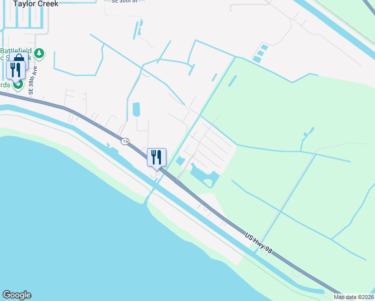 map of restaurants, bars, coffee shops, grocery stores, and more near 4378 SE 49th Ct in Okeechobee