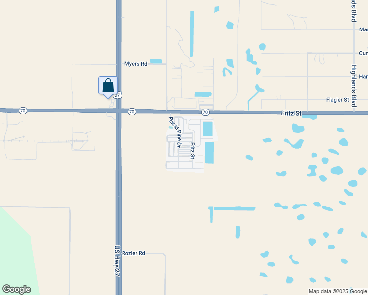 map of restaurants, bars, coffee shops, grocery stores, and more near Ely Street in Highlands County