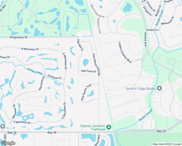 map of restaurants, bars, coffee shops, grocery stores, and more near 830 Oak Pond Drive in Osprey