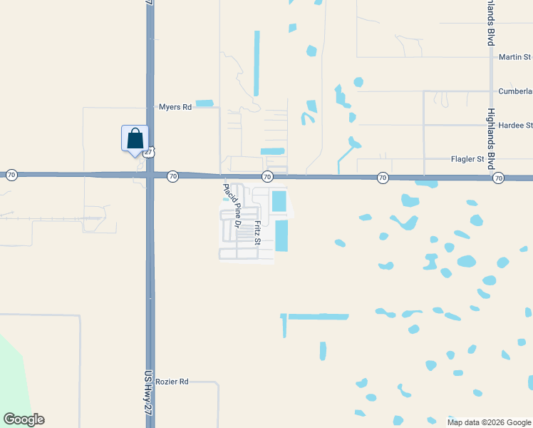 map of restaurants, bars, coffee shops, grocery stores, and more near 18-50 Pine Ridge Circle in Lake Placid