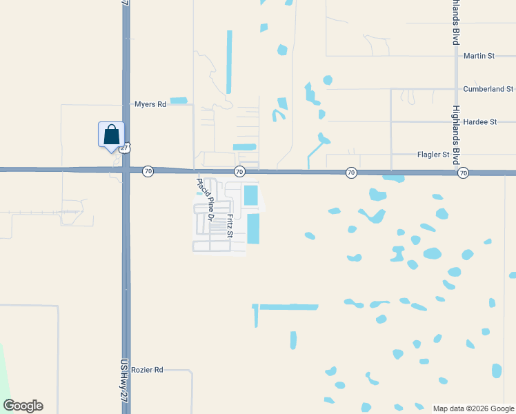 map of restaurants, bars, coffee shops, grocery stores, and more near 18-50 Pine Ridge Circle in Lake Placid