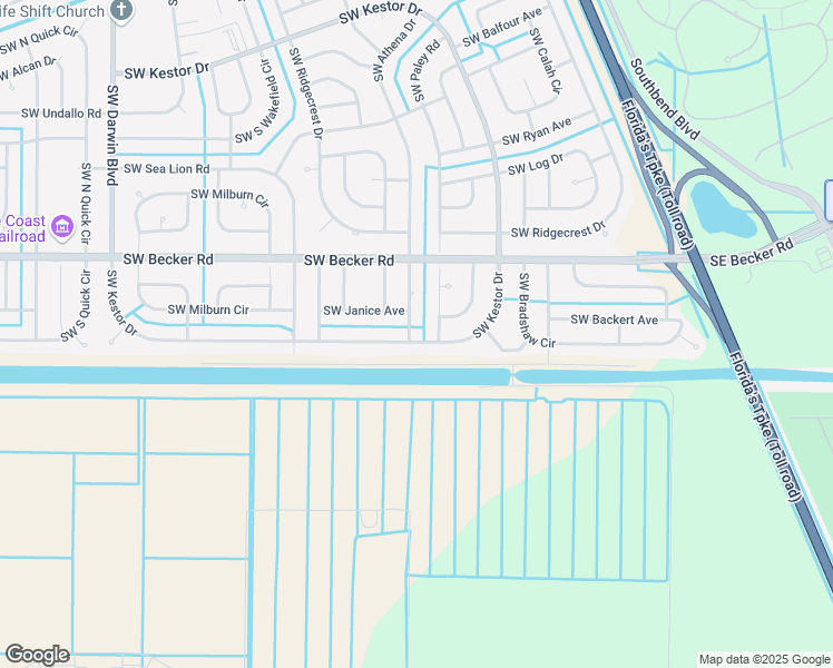 map of restaurants, bars, coffee shops, grocery stores, and more near 358 Southwest Kestor Drive in Port St. Lucie