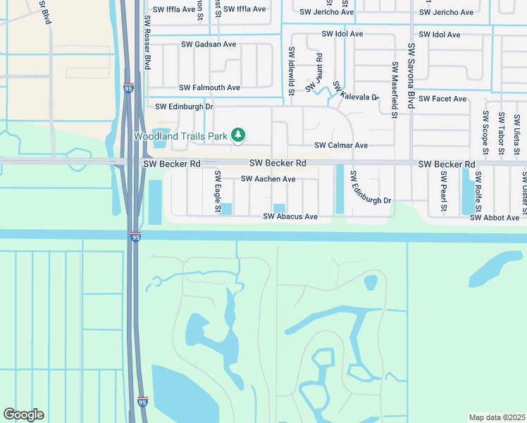 map of restaurants, bars, coffee shops, grocery stores, and more near 1429 Southwest Abacus Avenue in Port Saint Lucie