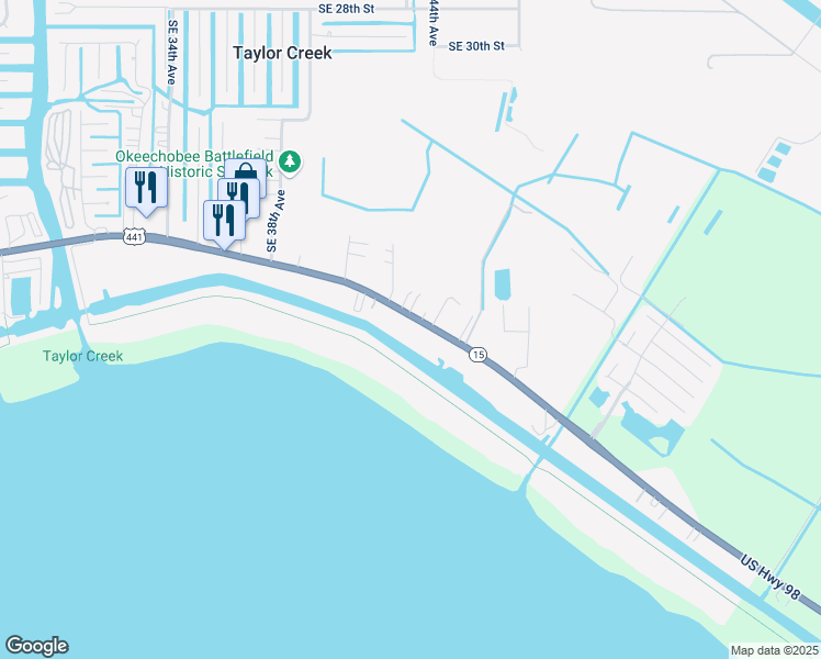 map of restaurants, bars, coffee shops, grocery stores, and more near 4334 U.S. 441 in Okeechobee