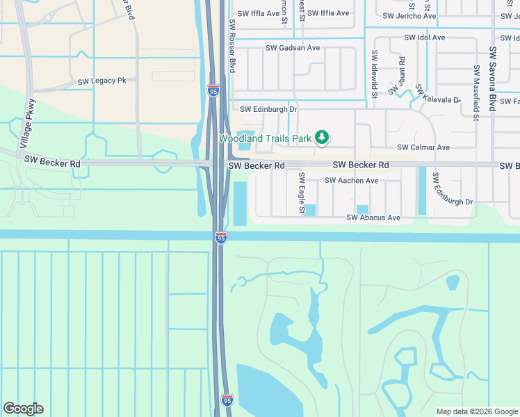 map of restaurants, bars, coffee shops, grocery stores, and more near 4690 Southwest Babylon Street in Port St. Lucie