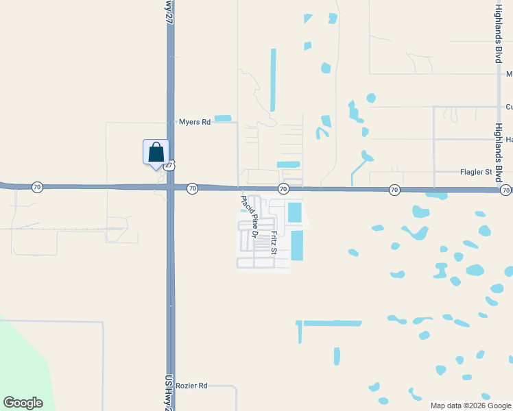 map of restaurants, bars, coffee shops, grocery stores, and more near Placid Pine Drive in Lake Placid