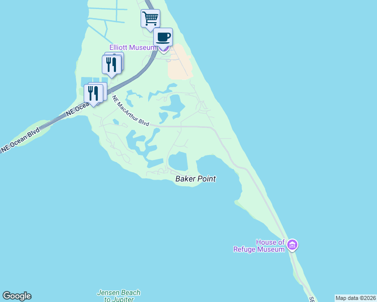 map of restaurants, bars, coffee shops, grocery stores, and more near 211 Northeast Plantation Road in Stuart