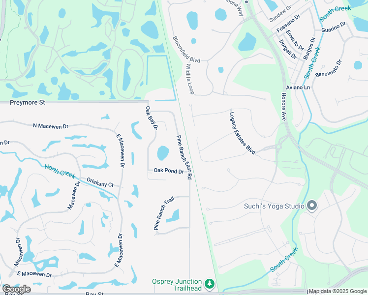 map of restaurants, bars, coffee shops, grocery stores, and more near 527 Pine Ranch East Road in Osprey