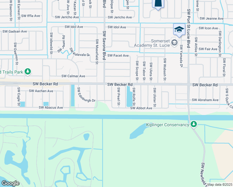 map of restaurants, bars, coffee shops, grocery stores, and more near 4634 Southwest Pearl Street in Port St. Lucie