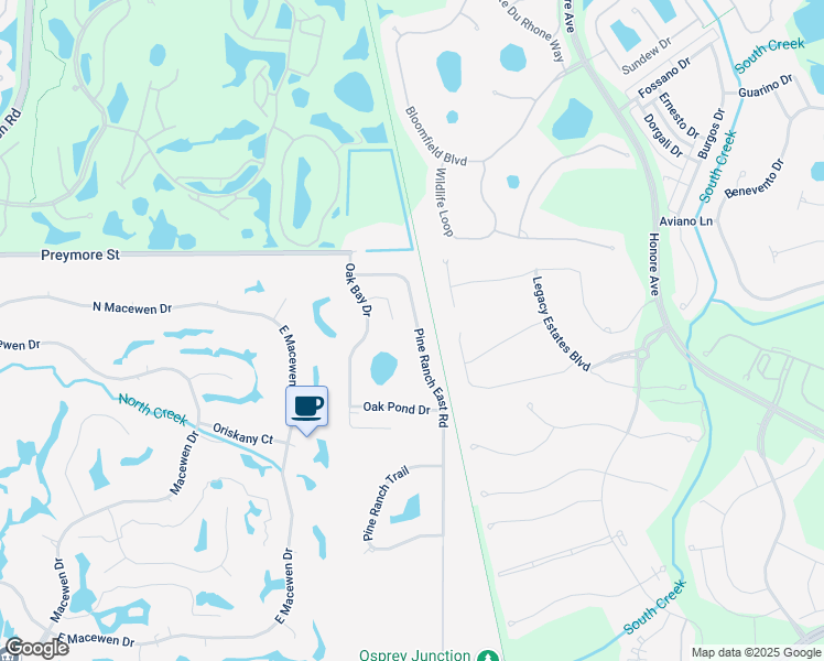 map of restaurants, bars, coffee shops, grocery stores, and more near 562 Pine Ranch East Road in Osprey
