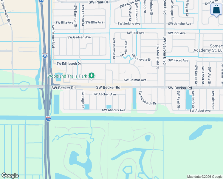 map of restaurants, bars, coffee shops, grocery stores, and more near 1373 Southwest Becker Road in Port St. Lucie