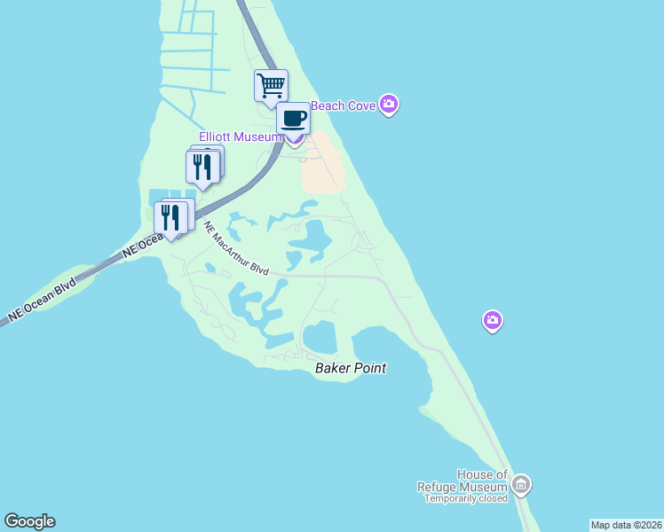 map of restaurants, bars, coffee shops, grocery stores, and more near 124 Northeast Plantation Road in Stuart