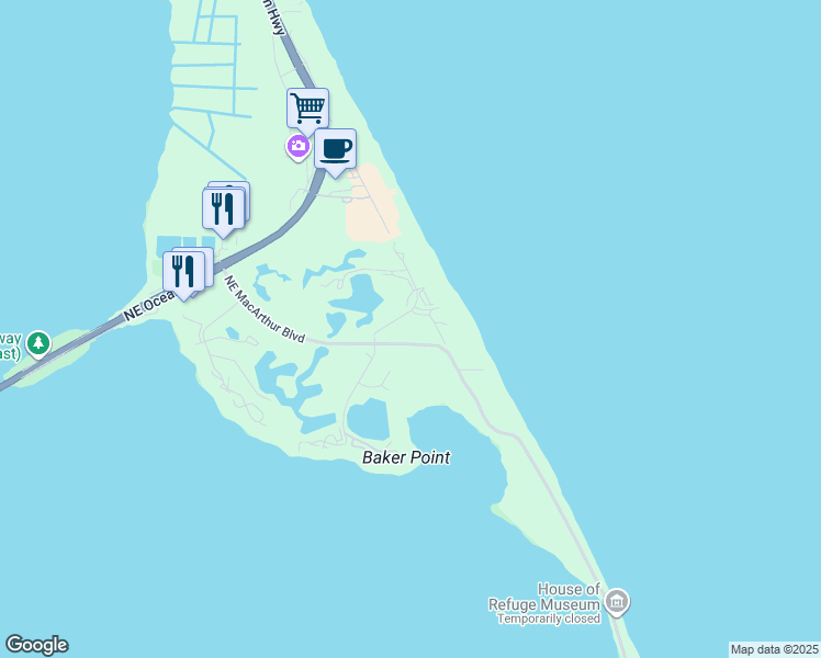 map of restaurants, bars, coffee shops, grocery stores, and more near 421 Northeast Plantation Road in Stuart