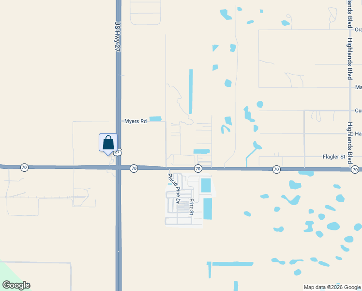 map of restaurants, bars, coffee shops, grocery stores, and more near 300 Florida 70 in Lake Placid