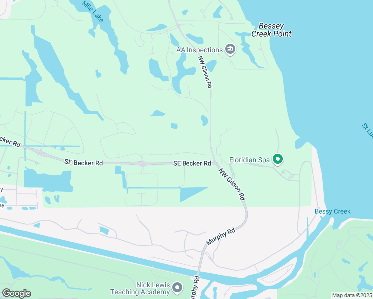 map of restaurants, bars, coffee shops, grocery stores, and more near Southeast Becker Road in Port St. Lucie