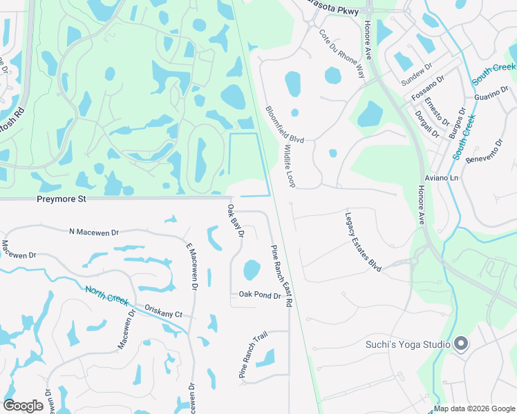 map of restaurants, bars, coffee shops, grocery stores, and more near 590 Pine Ranch East Road in Osprey