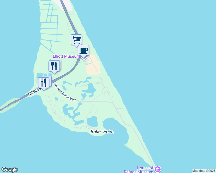 map of restaurants, bars, coffee shops, grocery stores, and more near 579 Northeast Plantation Road in Stuart