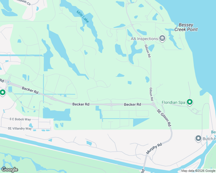 map of restaurants, bars, coffee shops, grocery stores, and more near SE Becker Rd in Port St Lucie