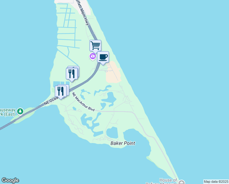 map of restaurants, bars, coffee shops, grocery stores, and more near 554 Northeast Gulfstream Way in Stuart
