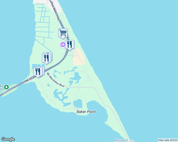 map of restaurants, bars, coffee shops, grocery stores, and more near 579 Northeast Plantation Road in Stuart