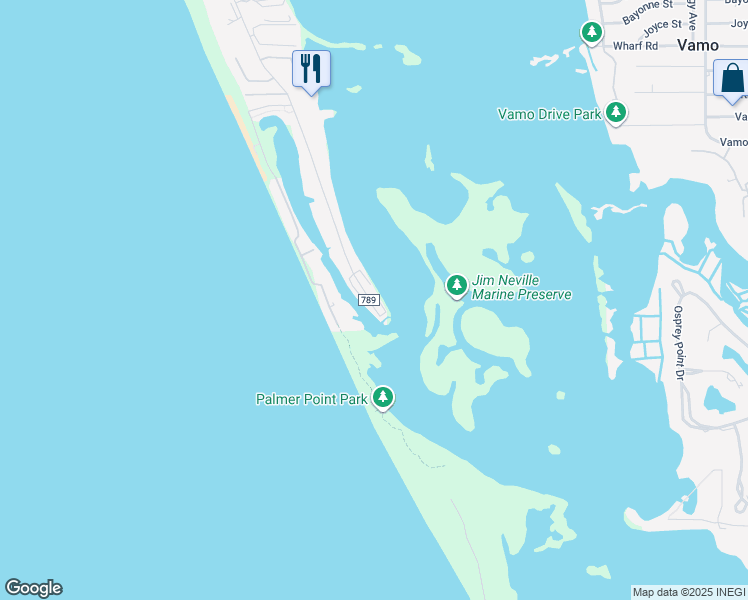 map of restaurants, bars, coffee shops, grocery stores, and more near 9393 Midnight Pass Road in Sarasota