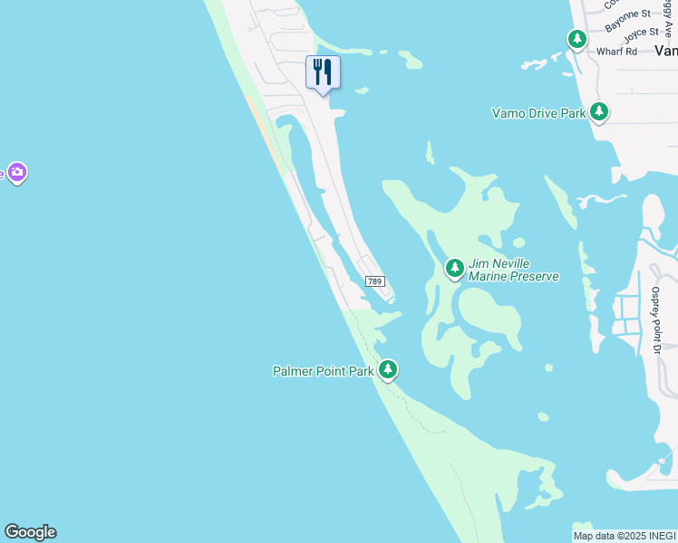 map of restaurants, bars, coffee shops, grocery stores, and more near 9265 Blind Pass Road in Sarasota