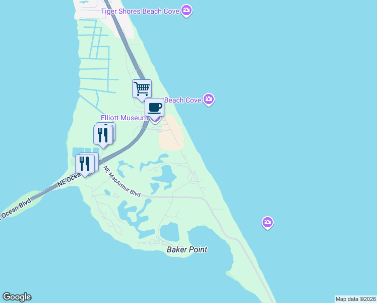 map of restaurants, bars, coffee shops, grocery stores, and more near 669 Northeast Plantation Road in Stuart