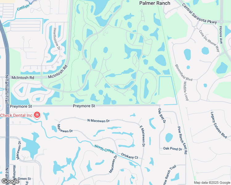 map of restaurants, bars, coffee shops, grocery stores, and more near 9651 Castle Point Dr in Sarasota