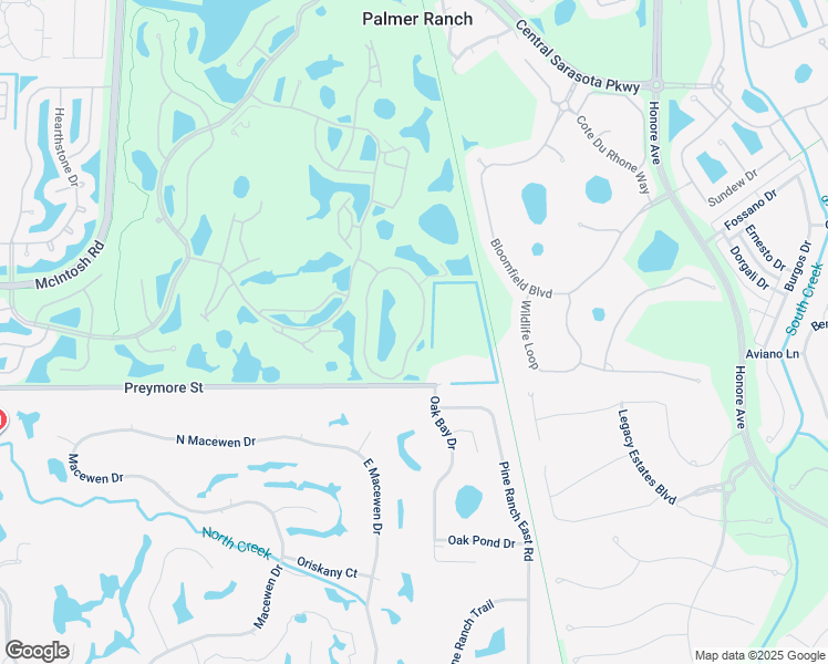 map of restaurants, bars, coffee shops, grocery stores, and more near 9482 Forest Hills Circle in Sarasota