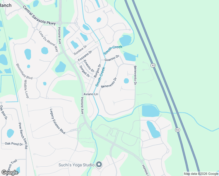 map of restaurants, bars, coffee shops, grocery stores, and more near 5915 Benevento Drive in Sarasota