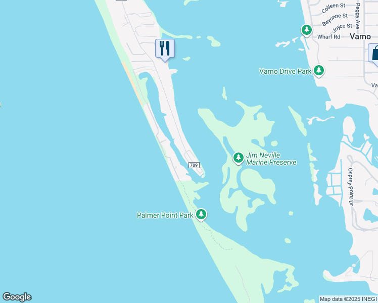 map of restaurants, bars, coffee shops, grocery stores, and more near 9393 Midnight Pass Road in Sarasota