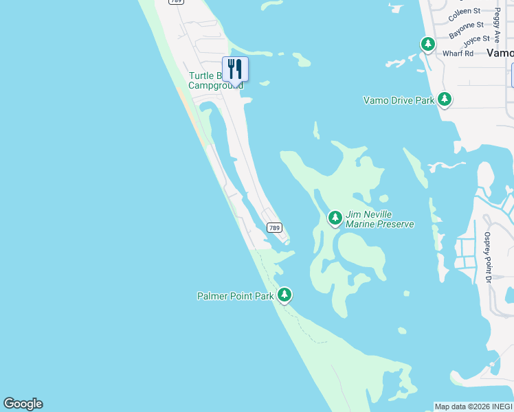 map of restaurants, bars, coffee shops, grocery stores, and more near 9265 Blind Pass Road in Sarasota