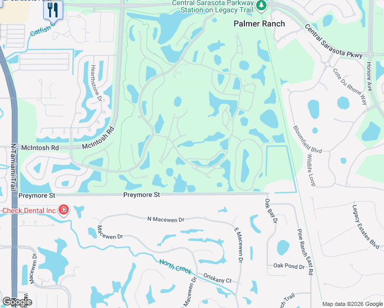 map of restaurants, bars, coffee shops, grocery stores, and more near 9630 Club South Circle in Sarasota