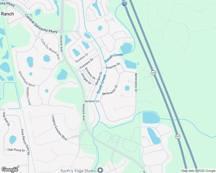 map of restaurants, bars, coffee shops, grocery stores, and more near 11790 Fiore Lane in Sarasota